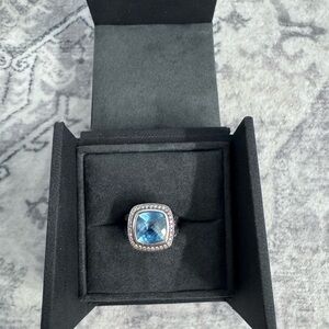 David Yurman Blue Blue topaz Albion Ring size 7
